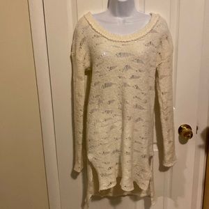 Free People Distressed Knit Sweater
